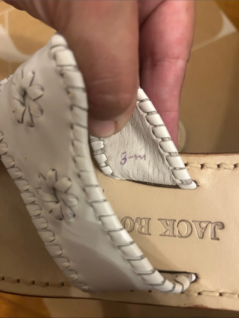 Jack Rogers White leather sandal